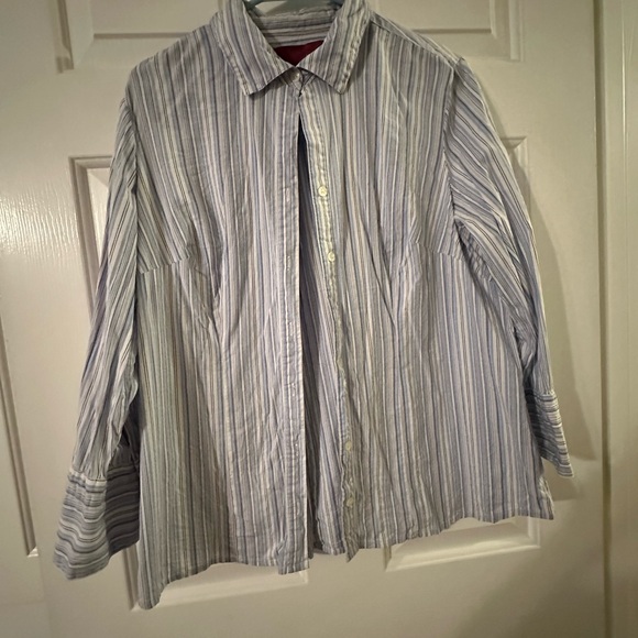 Merona Blue Striped Shirt - Picture 1 of 11